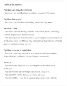 Política de Pedido | Productos Remo